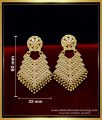 ERG1788 - South Indian Gold Traditional Big Earrings for Wedding 