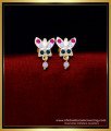 ERG1790 - Cute Daily Use Butterfly Design Stone Stud Earrings