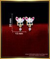 ERG1790 - Cute Daily Use Butterfly Design Stone Stud Earrings