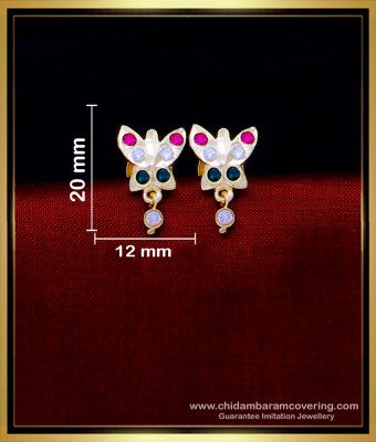 ERG1790 - Cute Daily Use Butterfly Design Stone Stud Earrings