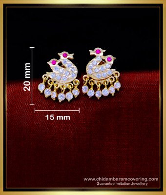 ERG1792 - Traditional Earrings Design Gold Plated Impon Jewellery Online 