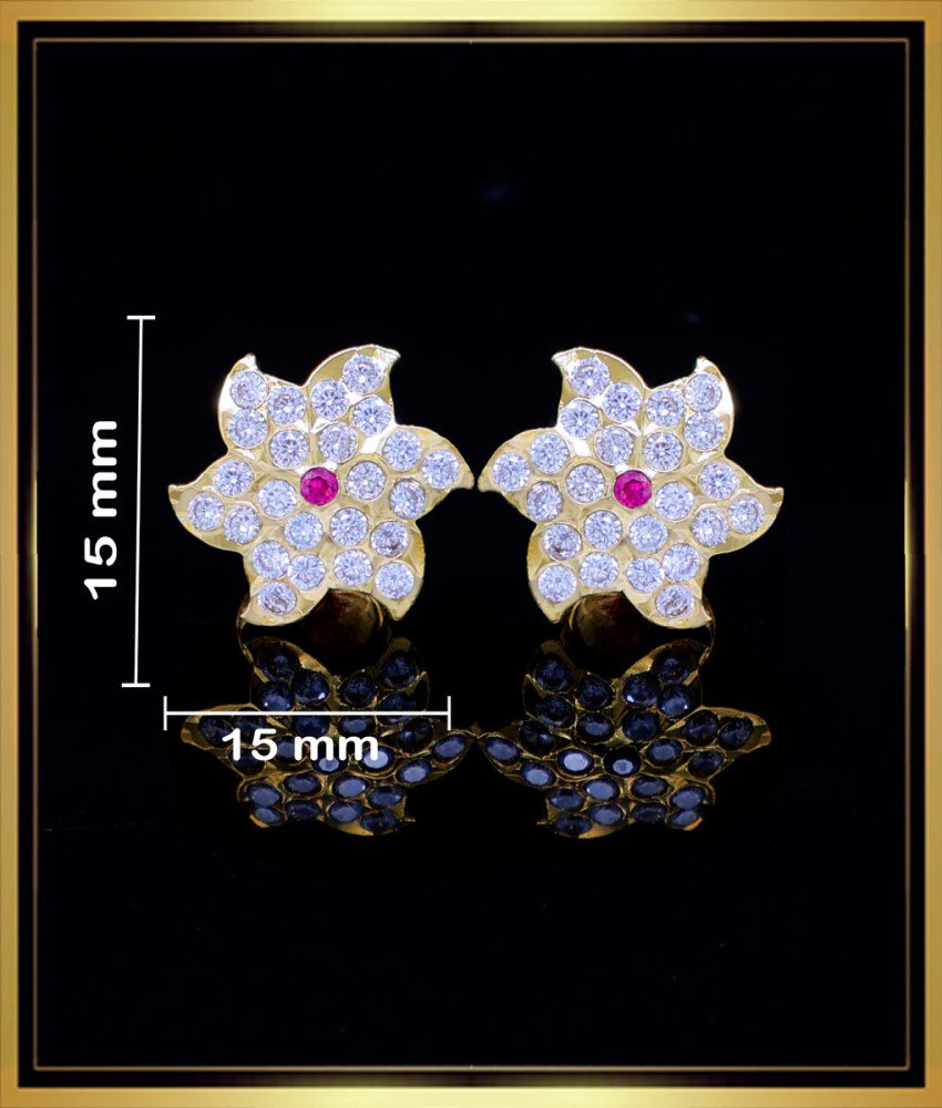 ERG1796 - Attractive Flower Design Panchaloha Impon Earrings Online