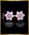 ERG1797 - Latest White and Pink Stone Gold Plated Impon Earrings Online