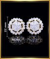 ERG1800 - Flower Design White Stone Impon Earrings Online Shopping