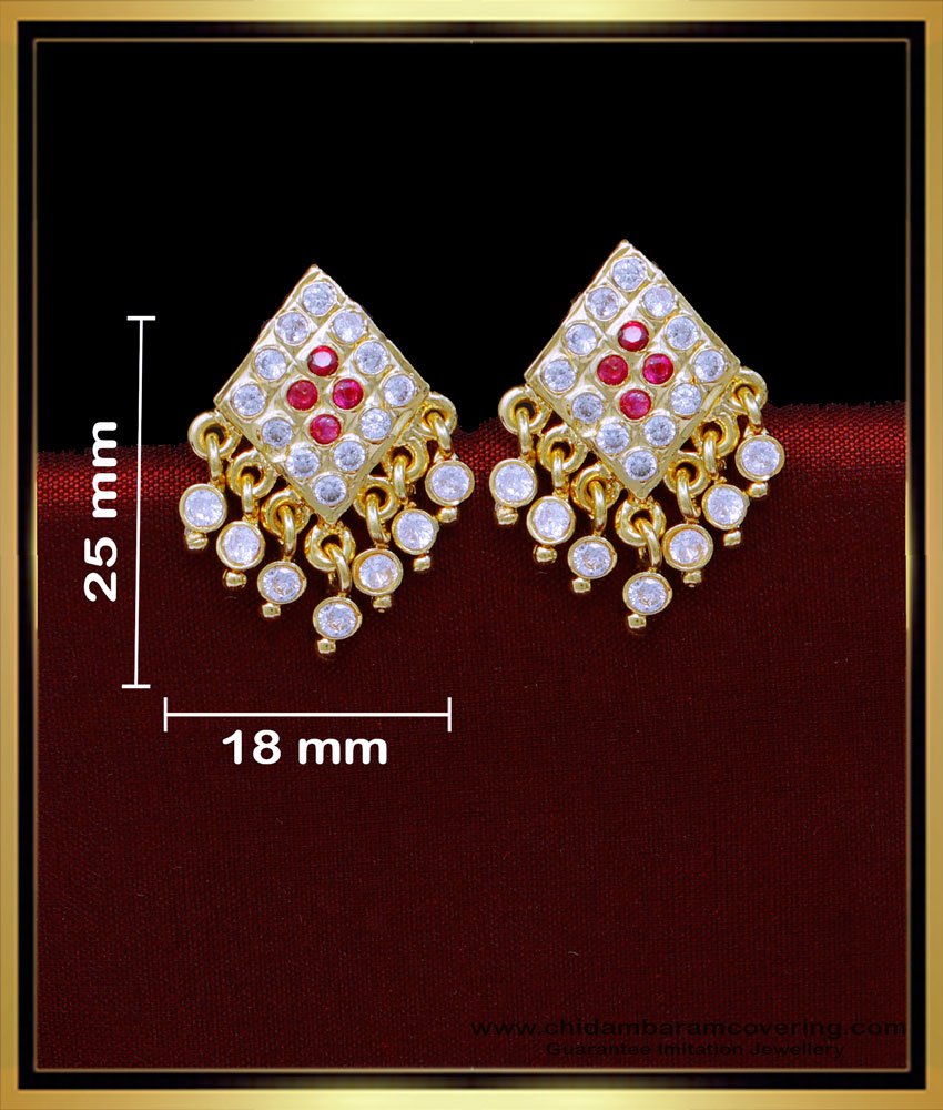 ERG1805 - New Model Daily Use South Indian Jewellery Earrings 