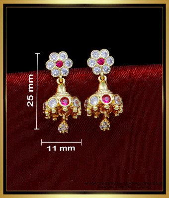 ERG1806 - Cute Small Impon Jhumkas Gold Plated Earrings Online