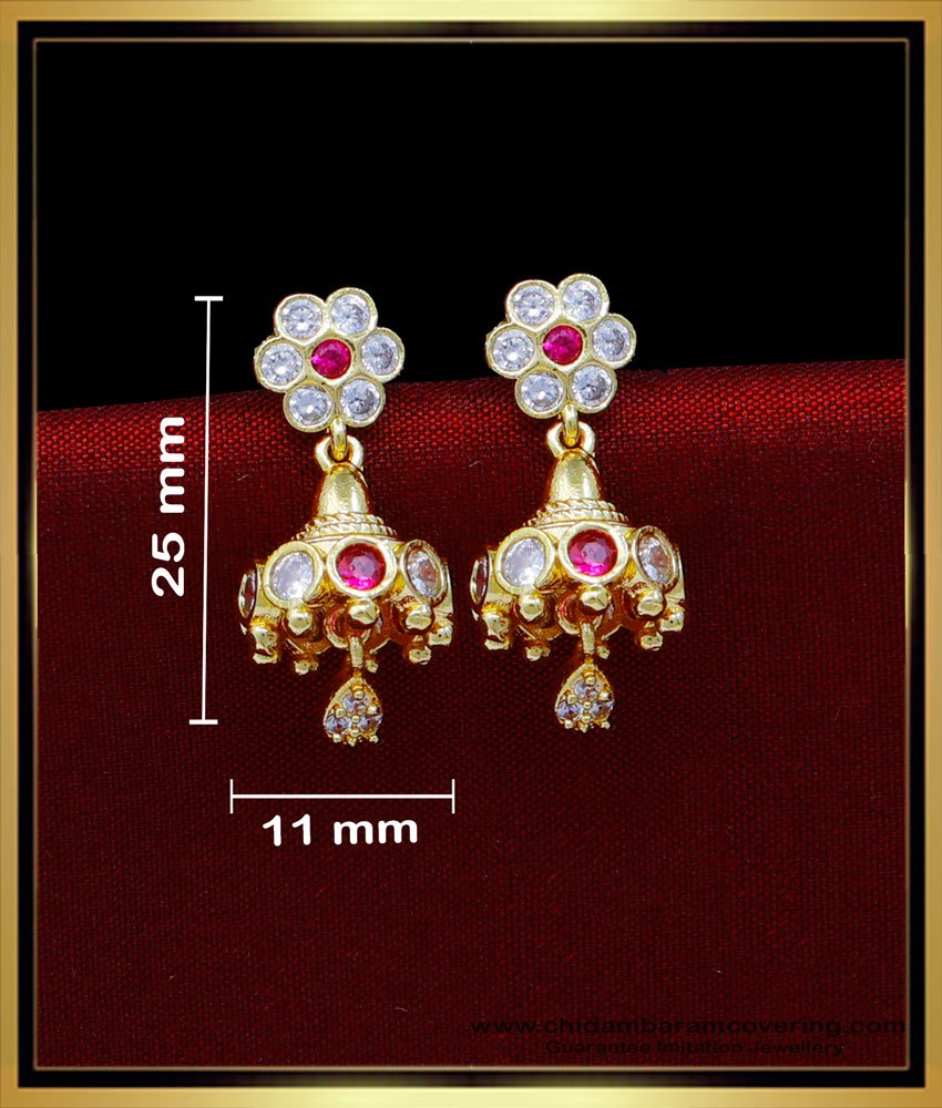 ERG1806 - Cute Small Impon Jhumkas Gold Plated Earrings Online