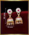 ERG1807 - Impon Small Jimikki Kammal Design Gold Plated Jewellery 