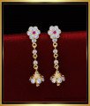 ERG1808 – Latest Impon Jewellery Stone Long Jhumkas Design for Girls