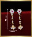 ERG1808 – Latest Impon Jewellery Stone Long Jhumkas Design for Girls