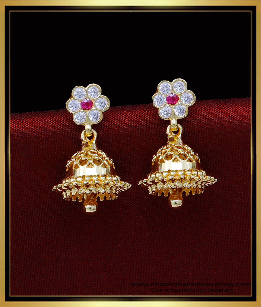ERG1810 - Gold Design Daily Use Small Traditional Jhumkas Online