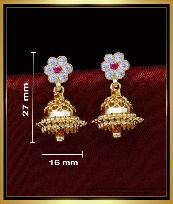 ERG1810 - Gold Design Daily Use Small Traditional Jhumkas Online