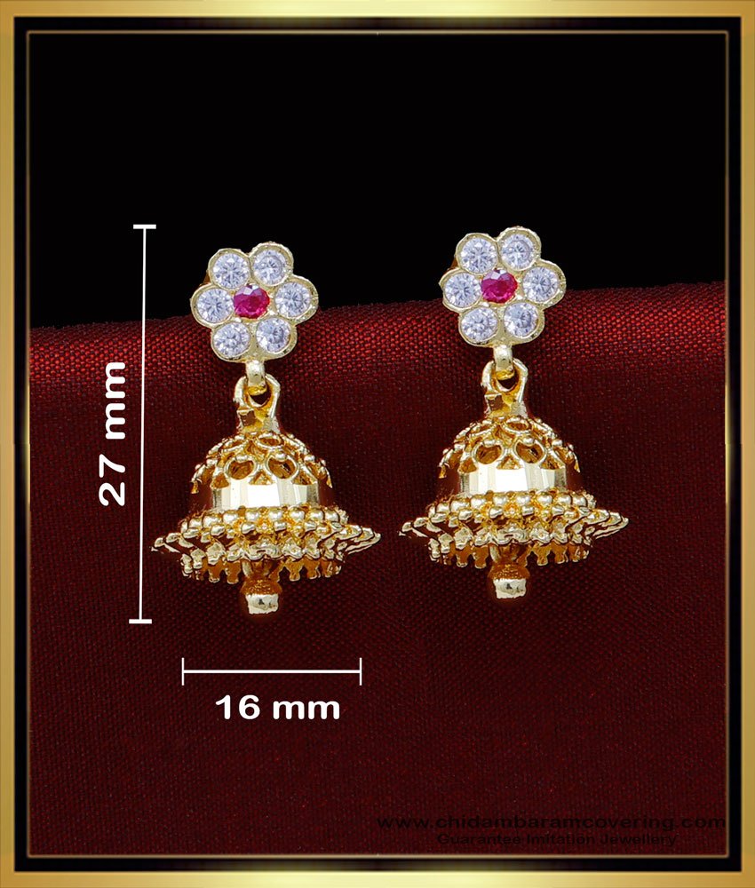ERG1810 - Gold Design Daily Use Small Traditional Jhumkas Online