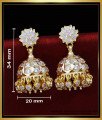 ERG1814 - Real Gold Look White Stone Impon Jimiki Design for Wedding 