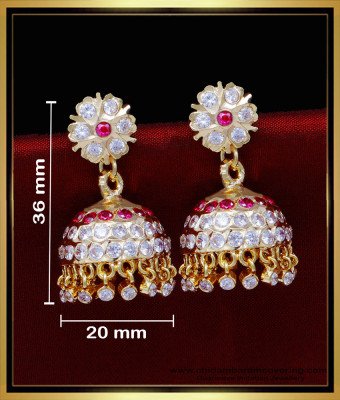 ERG1815 - Traditional Gold Jhumkas Designs Impon Jewellery Online