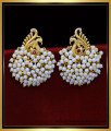 ERG1818 - Beautiful Party Wear Peacock Design White Beads Antique Earrings 