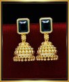ERG1819 - Latest Green Stone Traditional Kerala Jhumkas Online Shopping