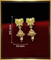 ERG1828 - Unique Lotus Design 1 Gram Gold Jhumka Earrings Online