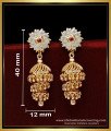 ERG1835 - Impon Stone Layer Jhumka Earrings Gold Design for Wedding 