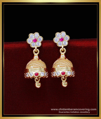 ERG1837 - Impon Daily Wear Gold Earrings Designs Jimiki Online