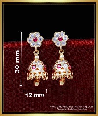 ERG1840 - Impon Daily Use Small Jhumka Design Gold Earrings Online