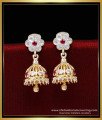 ERG1841 - Simple Small Impon Jhumkas Gold Plated Jewellery Online