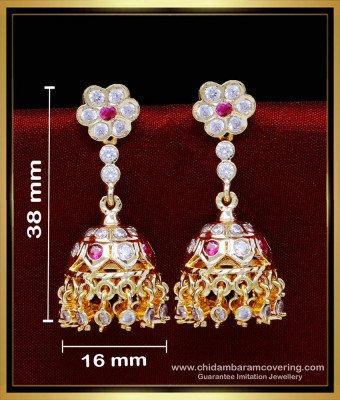 ERG1843 - Bridal Gold Jhumka Design Latest Impon Jewellery Online