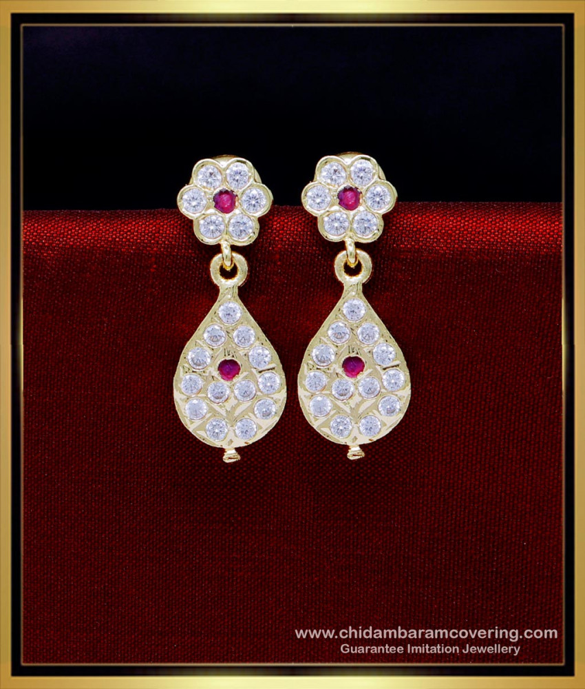 ERG1849 - Traditional Gold Design Impon Earrings Online Shopping