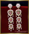 ERG1856 - Bridal Wear Multi Layered Long Earrings Impon Jewellery
