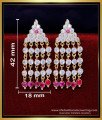 ERG1857 - Stylish Party Wear Hanging Stone Long Impon Earrings