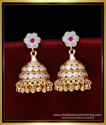 ERG1859 - Impon Stone Gold Jhumka New Design Jimikki Kammal