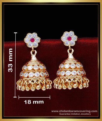 ERG1859 - Impon Stone Gold Jhumka New Design Jimikki Kammal