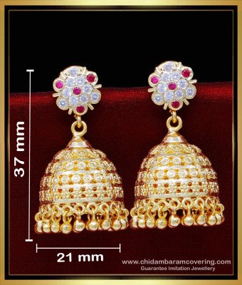 ERG1860 - Bridal Heavy Gold Jhumka Design Impon Jewellery Online