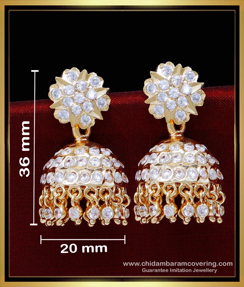 ERG1861 - Real Gold Look Impon Jhumka Gold Earrings Designs