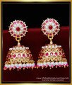 ERG1862 - Stylish Bridal Gold Jhumka Design Pearl Jhumkas Online
