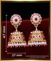 ERG1862 - Stylish Bridal Gold Jhumka Design Pearl Jhumkas Online