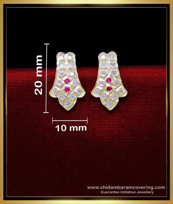 ERG1864 - Impon Jewellery Simple Daily Wear Gold Plated Earrings