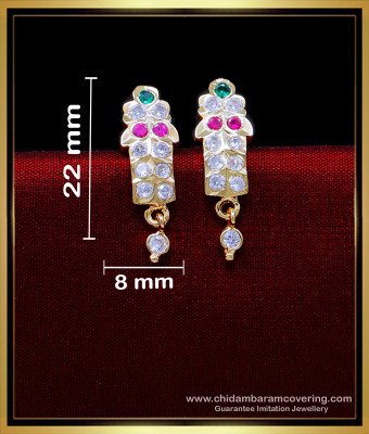 ERG1865 - Daily Wear Cute Small Gold Earrings Designs Impon Jewellery