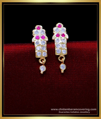 ERG1866 - 1 Gram Gold Artificial Jewellery Earrings Design Gold Tops