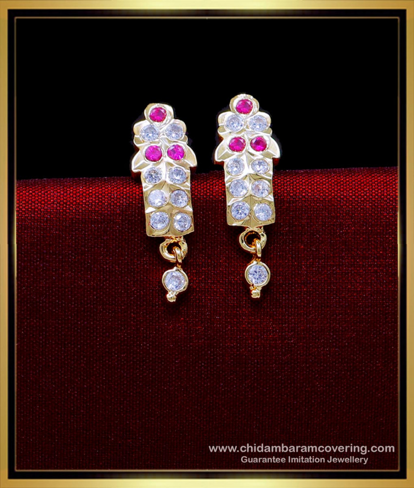 ERG1866 - 1 Gram Gold Artificial Jewellery Earrings Design Gold Tops