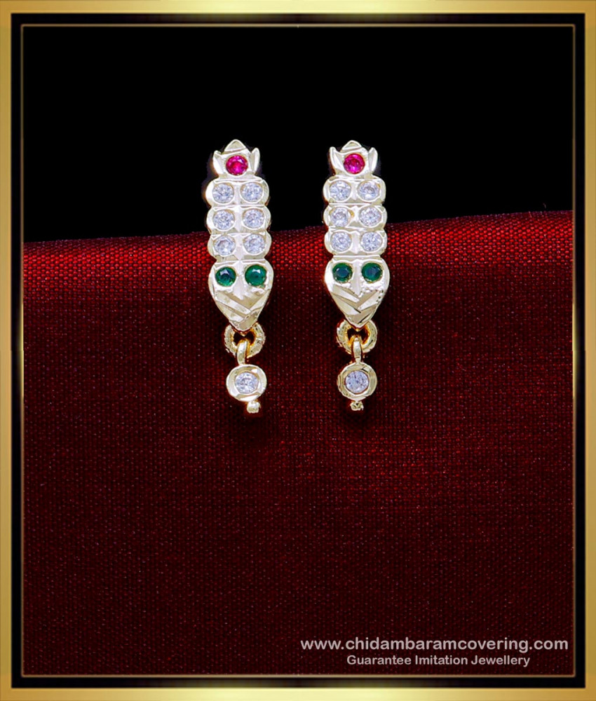 ERG1868 - First Quality Impon Daily Use Stud Earrings Gold Design