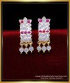 ERG1871 - Beautiful White Stone Impon Gold Plated Earrings