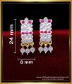 ERG1871 - Beautiful White Stone Impon Gold Plated Earrings