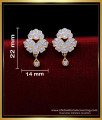ERG1873 - Cute Small Full White Stone Stud Earrings Gold Design