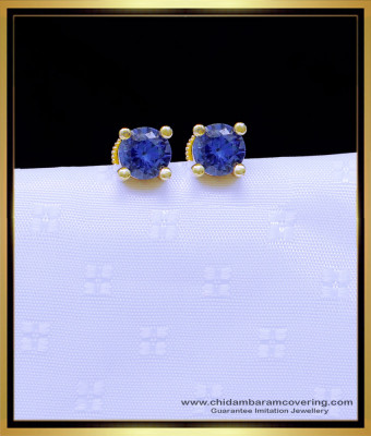 ERG1887 - Single Stone Gold Earrings Designs Stud for Baby Girl