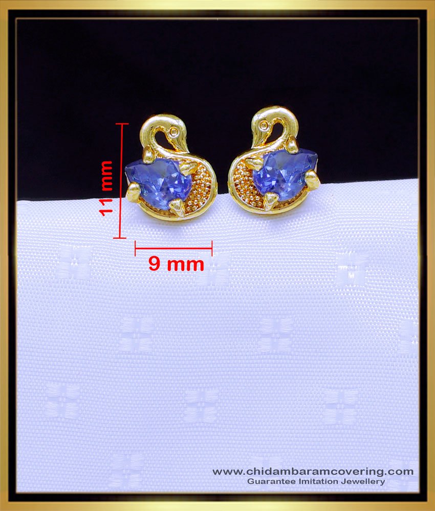 ERG1894 - Kids Jewellery Single Stone Stud Earrings Online