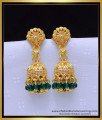 Erg1899 - Latest Green Crystal Beads Jhumkas Online Shopping