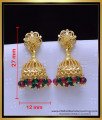 Erg1902 - Cute Crystal Earrings 1 Gram Gold Jhumka Earrings Online