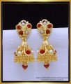 Erg1904 - Buy Gold Model Red Crystal Jhumka Earrings for Women