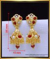 Erg1904 - Buy Gold Model Red Crystal Jhumka Earrings for Women